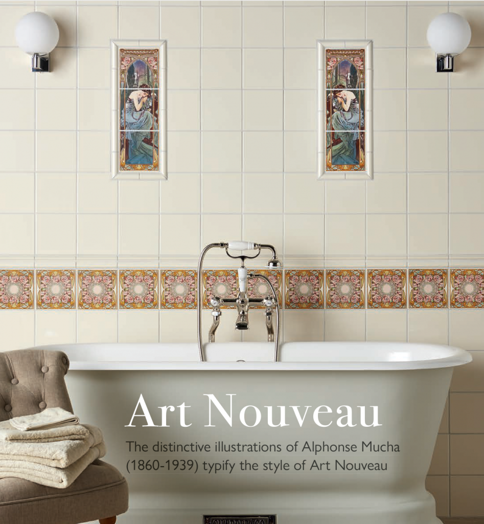 art nouveau style tiles